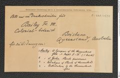 k.k. naturhistorisches Hofmuseum, Intendanzakten 1885-1896 (Hauer), Aktenzahl Z.248/1891, Seite 1